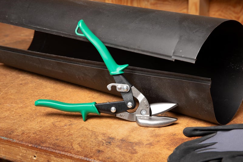Wiss قصاصات الطيران Crescent Wiss 9-1/4 بوصة Metalmaster Offset المستقيمة واليمنى - M7R Green - Image 4